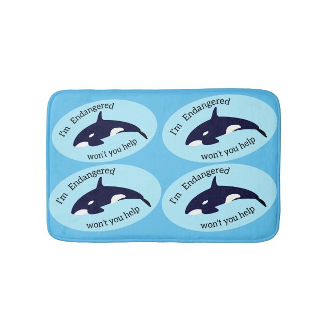 Alfombrilla De Baño Salven a las ballenas (Anverso)