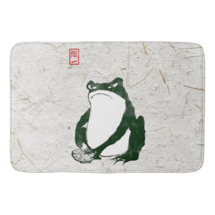 Alfombrilla De Baño Sapo Rana Japonés Gruñón Siglo XIX