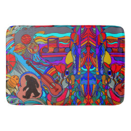 Alfombrilla De Baño Sasquatch Fun Resumen Doodle Art