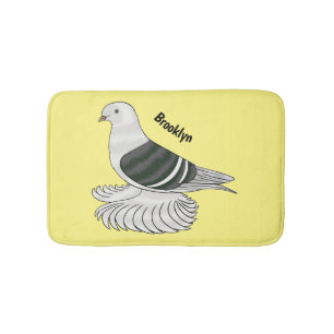Alfombrilla De Baño Saxon Shield pigeon bird cartoon illustration
