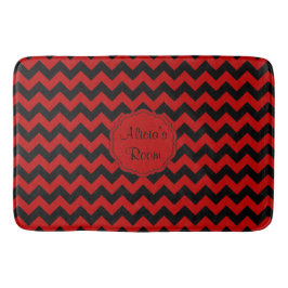 Alfombrilla De Baño SC Chevron Bath Mat-Red-Black