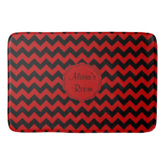 Alfombrilla De Baño SC Chevron Bath Mat-Red-Black