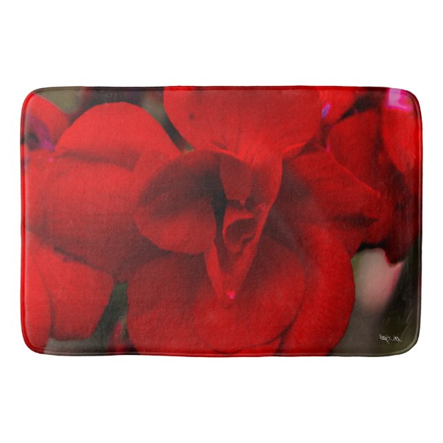 Alfombrilla De Baño Scarlet Begonias (Anverso)