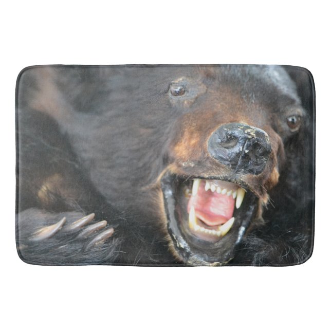 Alfombrilla De Baño Scary Black Bear (Anverso)
