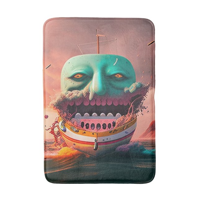 Alfombrilla De Baño Scary boat (Frente vertical)