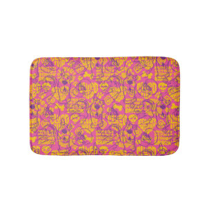 Alfombrilla De Baño Scooby-Doo Funky Flower Pattern