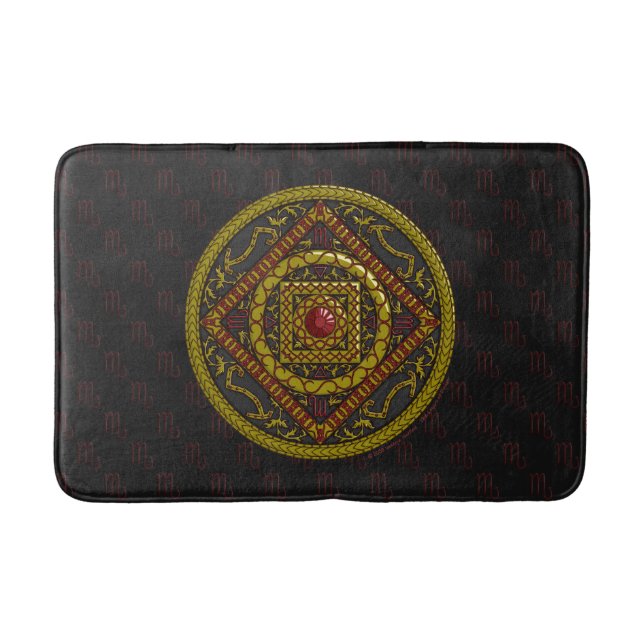 Alfombrilla De Baño Scorpio Mandala Bath Mat (Anverso)