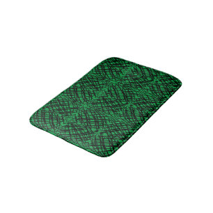 Alfombrilla De Baño Scribe simple Tejido Espejo Verde
