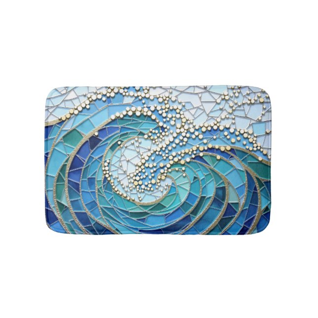 Alfombrilla De Baño Sea of Waves Mosaic Art (Anverso)