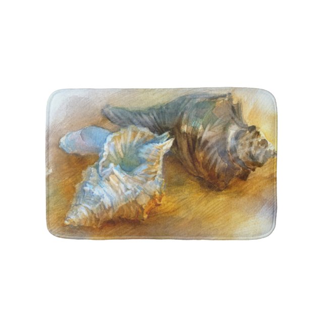 Alfombrilla De Baño Seashells en la playa (Anverso)