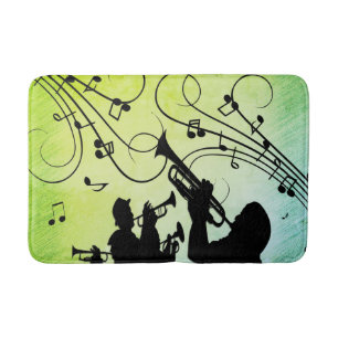 Alfombrilla De Baño Sección Trump Música Jazz Verde