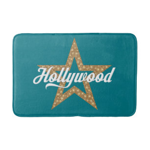 Alfombrilla De Baño Secuencia de comandos de Hollywood con estrella (d