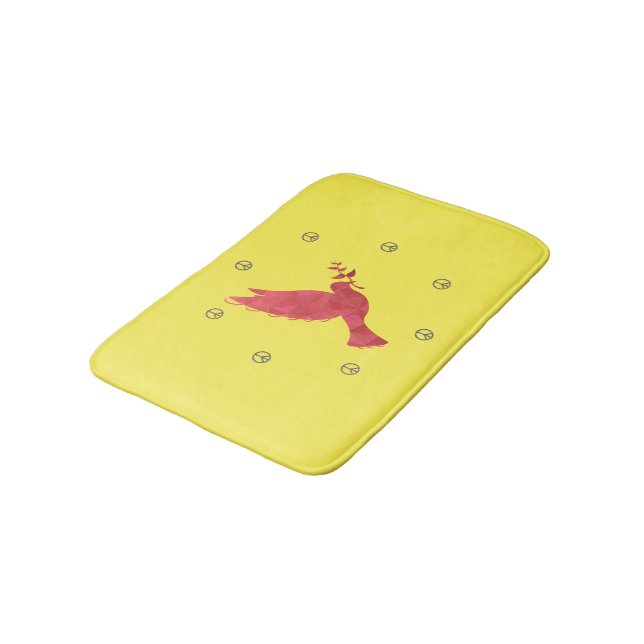 Alfombrilla De Baño Señales de paloma y paz (Angular)