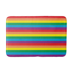 Alfombrilla De Baño Sencillamente patrón arco iris