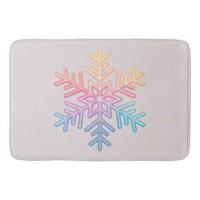 Alfombrilla De Baño Sencillo copo de nieve (Anverso)