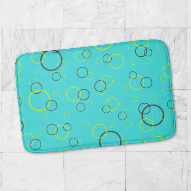 Alfombrilla De Baño Sencillos círculos limínicos y marrones sobre el p (Subido por el creador)