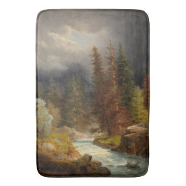 Alfombrilla De Baño Senderismo junto a un río torrencial