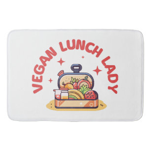 ALFOMBRILLA DE BAÑO SEÑORA ALMUERZO VEGANO