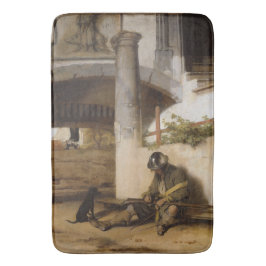 Alfombrilla De Baño Sentry Guarda una puerta con su perro Mascota