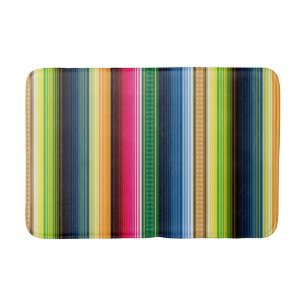 Alfombrilla De Baño Serape combinado mexicano tradicional