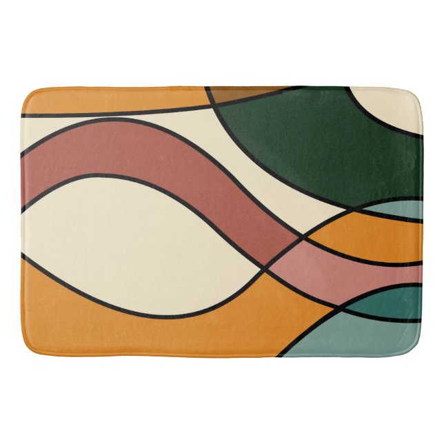 Alfombrilla De Baño Serene Savanna Gentle Abstract Modern Earthy (Anverso)