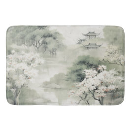 Alfombrilla De Baño Serene Tranquilidad tema japonés