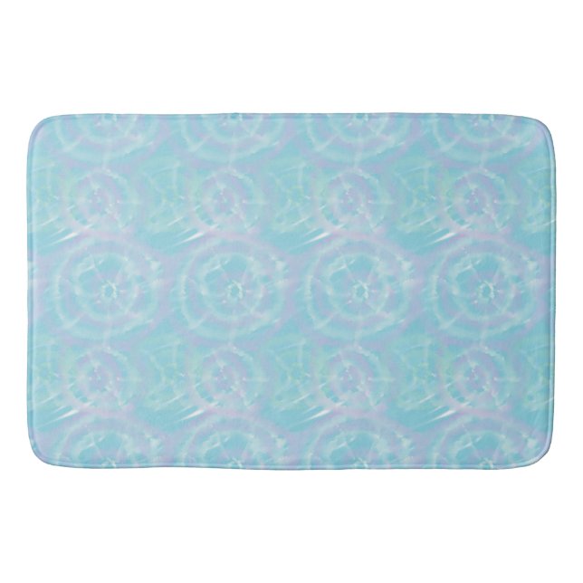 Alfombrilla De Baño Sereno Tie-Dye Azul (Anverso)