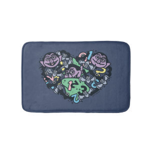Alfombrilla De Baño Sésamo Conde von Count Doodle Heart