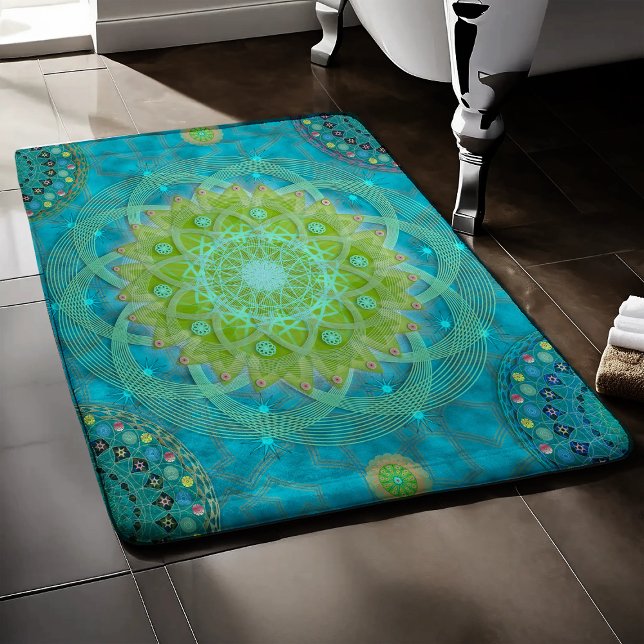 Alfombrilla De Baño Shambala Tantric Nymphaea mandala art (Subido por el creador)