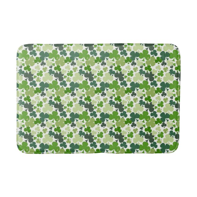 Alfombrilla De Baño Shamrock, Clovers Personalizado Mat. de baño medio (Anverso)