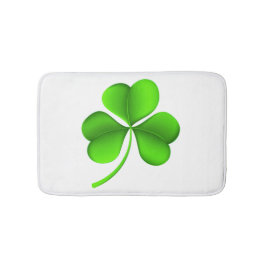 Alfombrilla De Baño Shamrock verde en blanco bmcnt