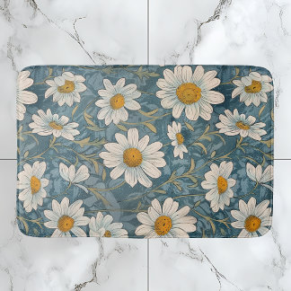 Alfombrilla De Baño Shasta Daisy Art Nouveau