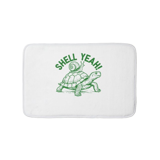 Alfombrilla De Baño Shell Yeah Turtle Snowden (Anverso)