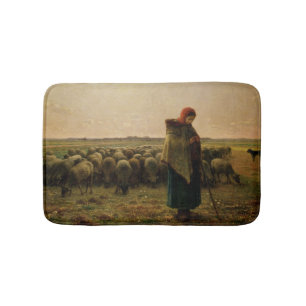 Alfombrilla De Baño Shepherdess con su multitud, 1863
