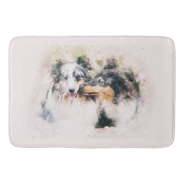 Alfombrilla De Baño Shetland Sheepdog/ Rough Collie (Anverso)