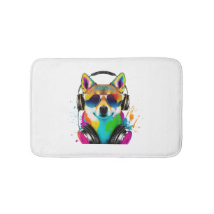 Alfombrilla De Baño Shiba Inu disfrutando de la vida