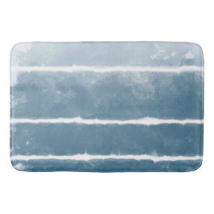 Alfombrilla De Baño Shibori moderno Ombre Retro Tye Hippie Indigo
