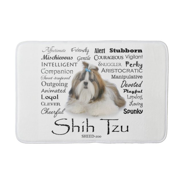 Alfombrilla De Baño Shih Tzu Traits Bath Mat (Anverso)
