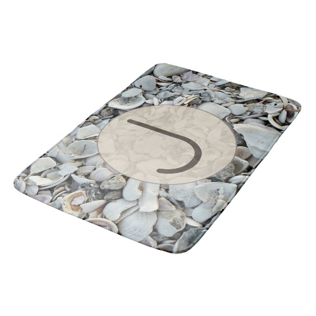 Alfombrilla De Baño Shoreline Shells Initial Bath Style (Angular)