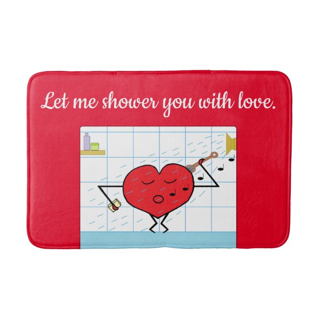 Alfombrilla De Baño Shower You with Love: Bath Mat (Anverso)
