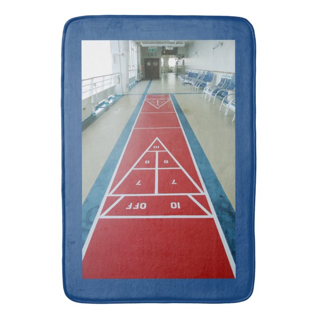 Alfombrilla De Baño Shuffleboard a bordo (Frente vertical)