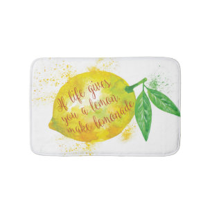 Alfombrilla De Baño Si la vida le da un limón, haga la limonada