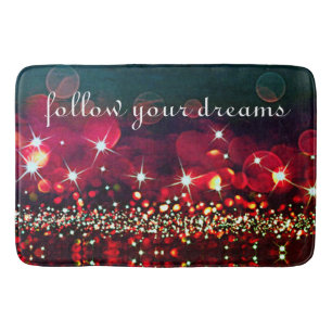 Alfombrilla De Baño Siga a su Purpurina de Sueños Mat de Bath