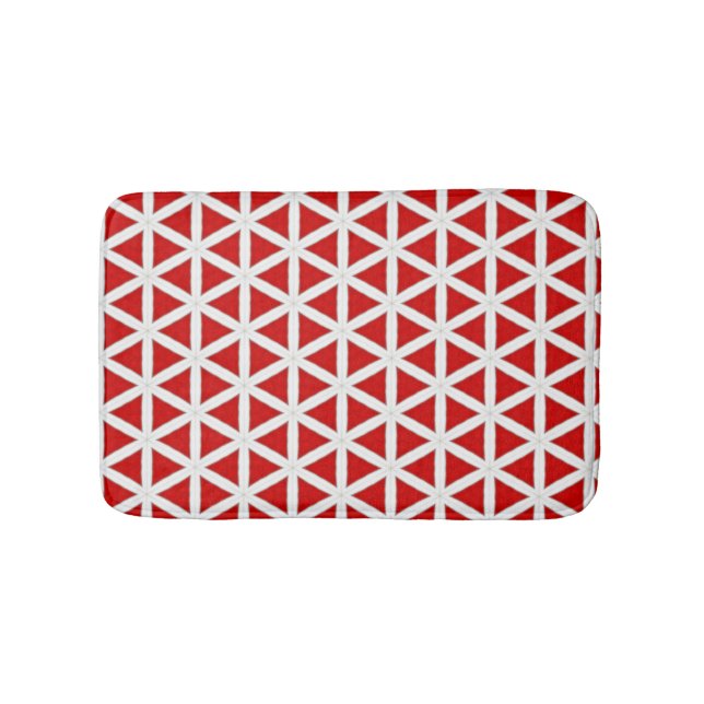Alfombrilla De Baño Signal Flux – Red & White Modern Design (Anverso)