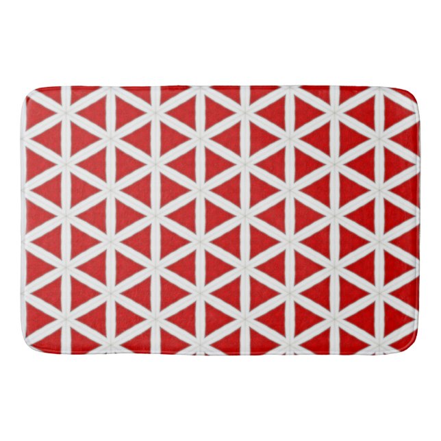 Alfombrilla De Baño Signal Flux – Red & White Modern Design (Anverso)