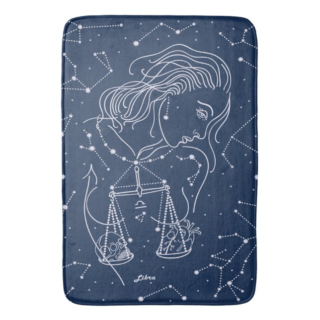 Alfombrilla De Baño Signo de Libra zodiac (Frente vertical)