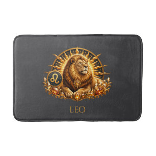 Alfombrilla De Baño Signo Zodiacal Leo Personalizado