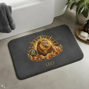 Alfombrilla De Baño Signo Zodiacal Leo Personalizado