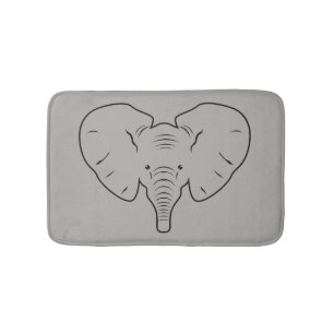Alfombrilla De Baño Silhouette facial elefante