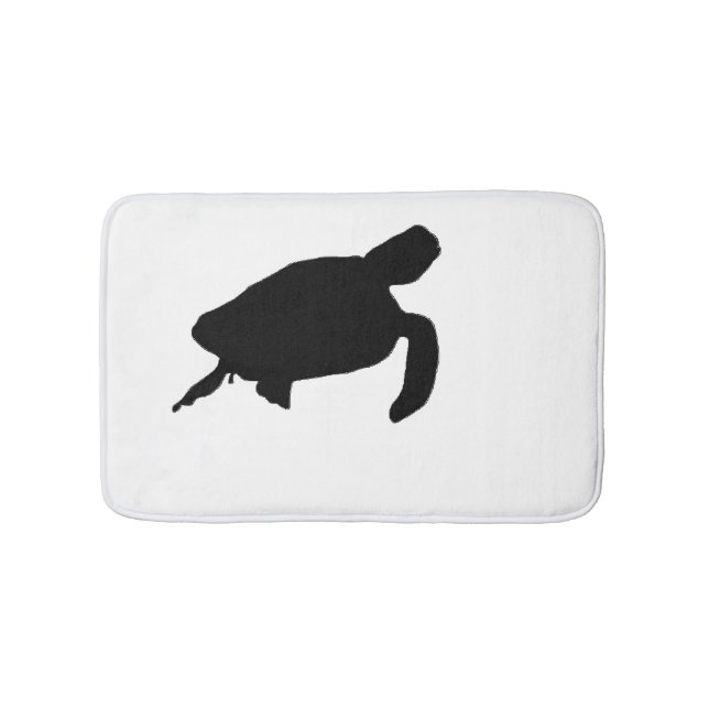 Alfombrilla De Baño Silhouette Sea Turtle (Anverso)